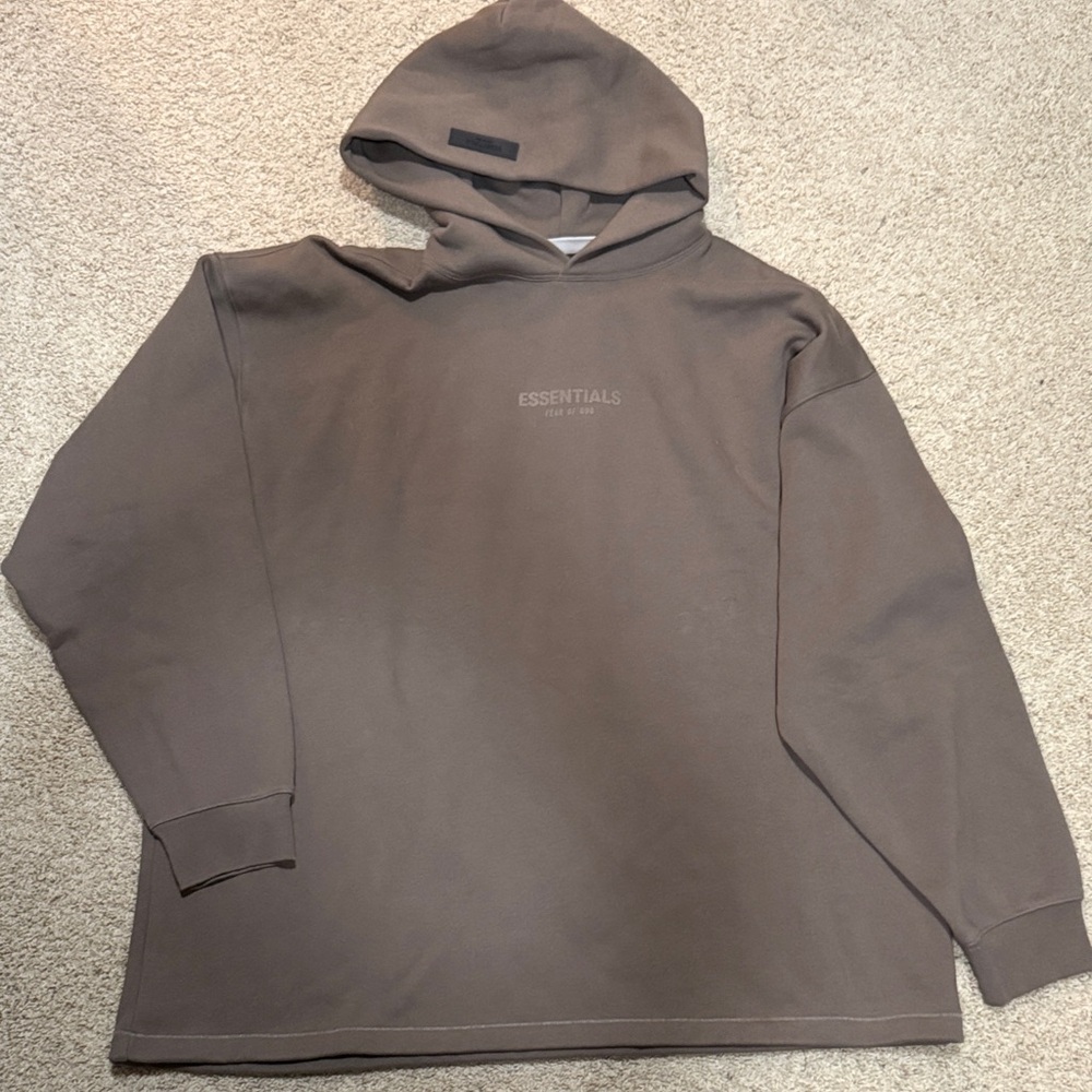 Essentials Taupe Hoodie for Men